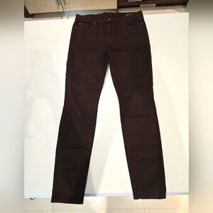 7 For All Mankind Brown Pants Mid Rise Skinny
